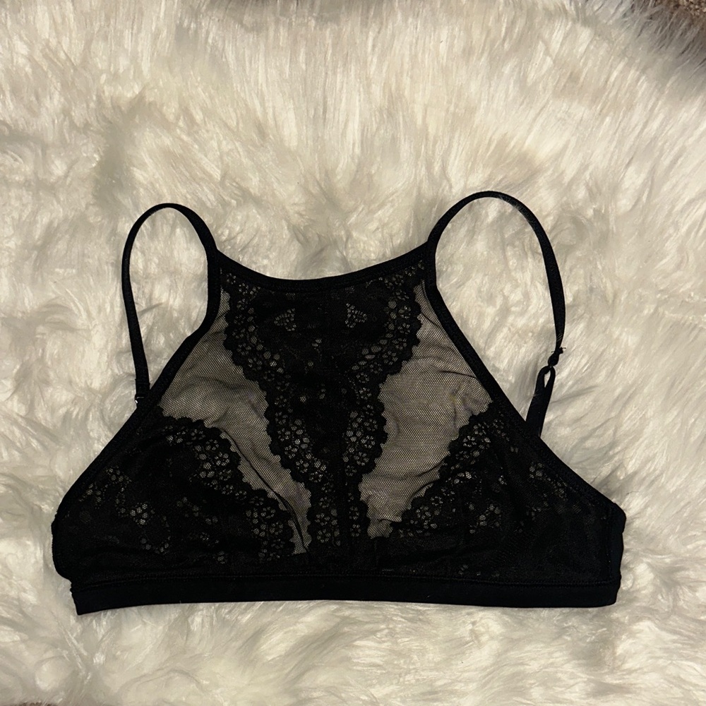 Victoria's Secret Black Lace Mesh Bralette